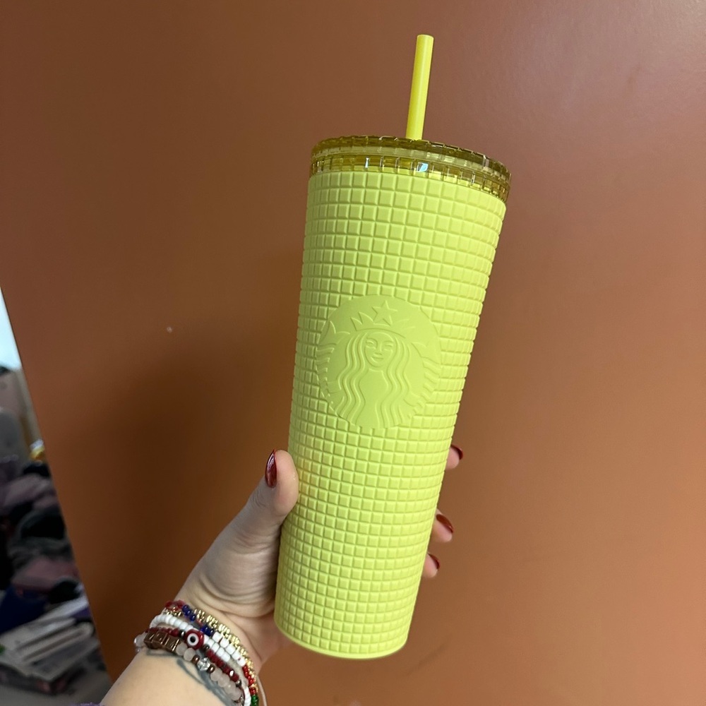 Starbucks Yellow Textured Tumbler